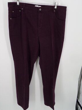 C.J. Banks Stretch Women's Fall  Color Eggplant Jeans Size 20W